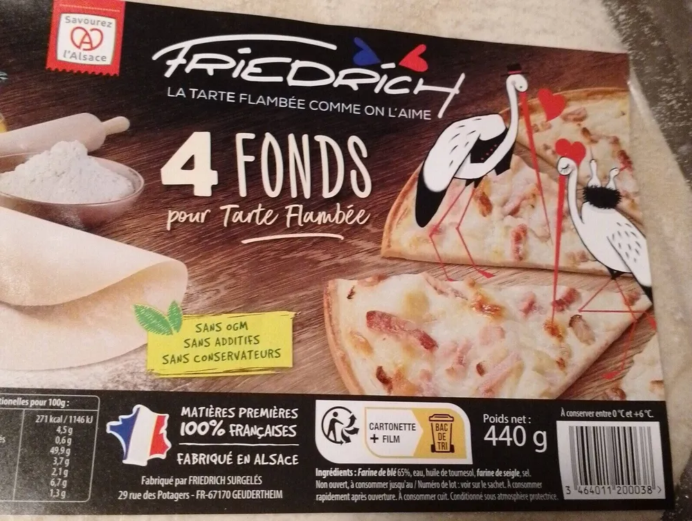 4 fonds de tarte flambée