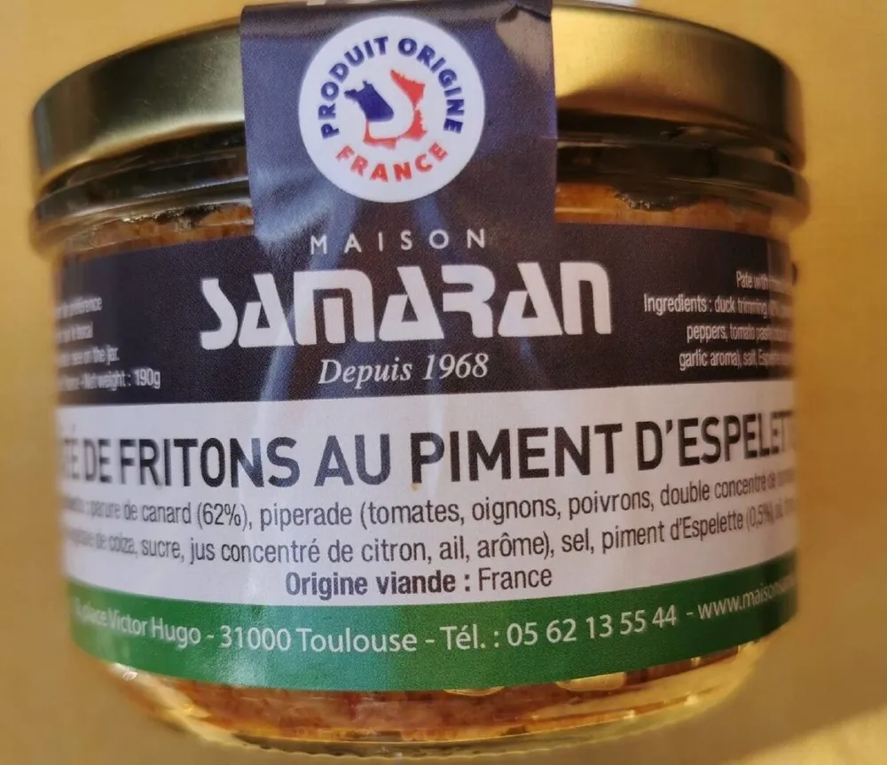Pâté de friton au piment d'espelette