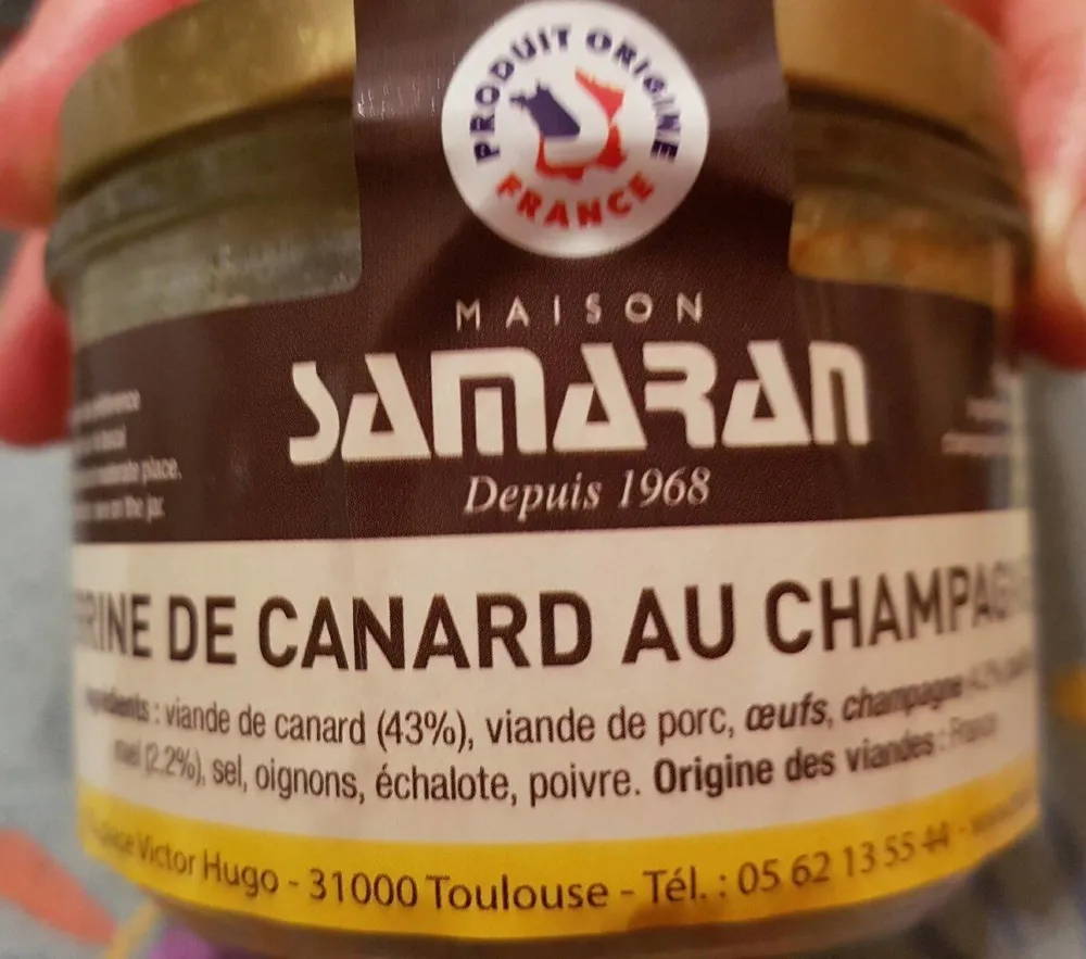 Terrine de canard au champagne et miel
