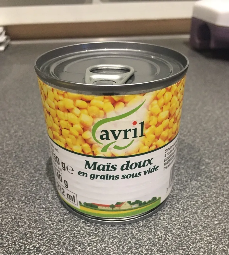Maïs doux en grains sous vide