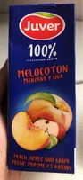 Melocotón, manzana y uva