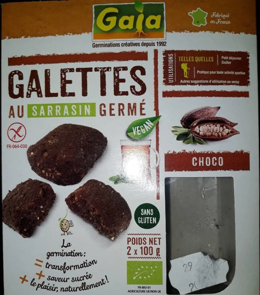 Galettes au sarrasin germé choco