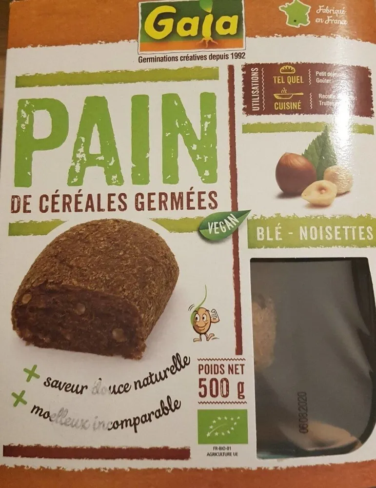 Pain de céréales germées 500g