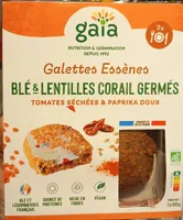 Gallettes Essènes BLÉ & LENTILLES CORAIL GERMÉS TOMATES SÉCHÉES & PAPRIKA DOUX