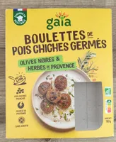 BOULETTES DE POIS CHICHES GERMÉS OLIVES NOIRES & HERBES DE PROVENCE