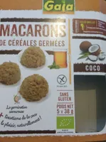 Macarons de céréales germées coco