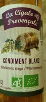 Condiment blanc vinaigre balsamique