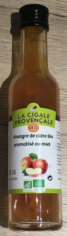Vinaigre de cidre bio aromatisé au miel