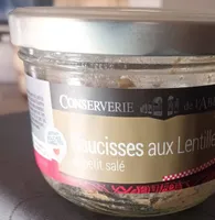 Saucisses aux lentilles et petit salé