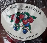 Framboise-myrtille bonbons saveur