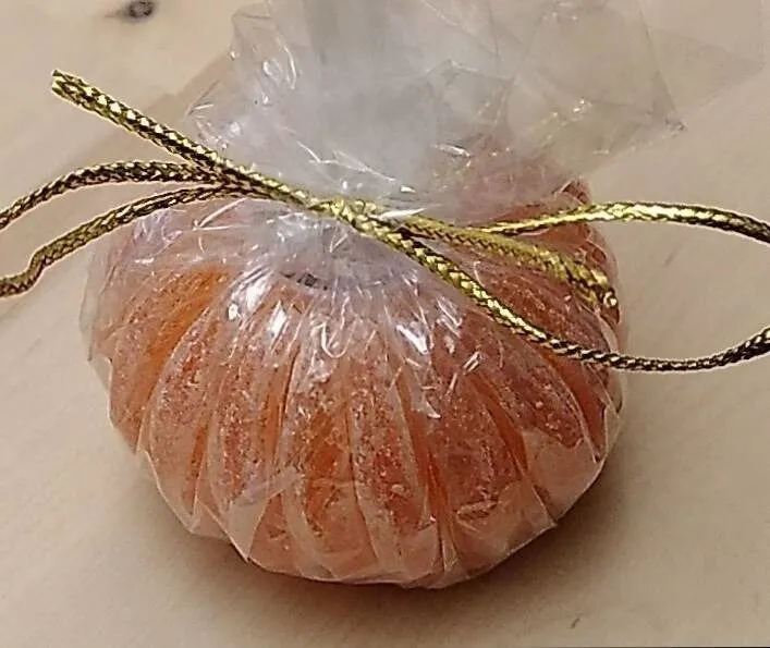 Bonbons durs forme tranche saveur orange