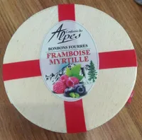 Bonbons fourrés framboises myrtilles