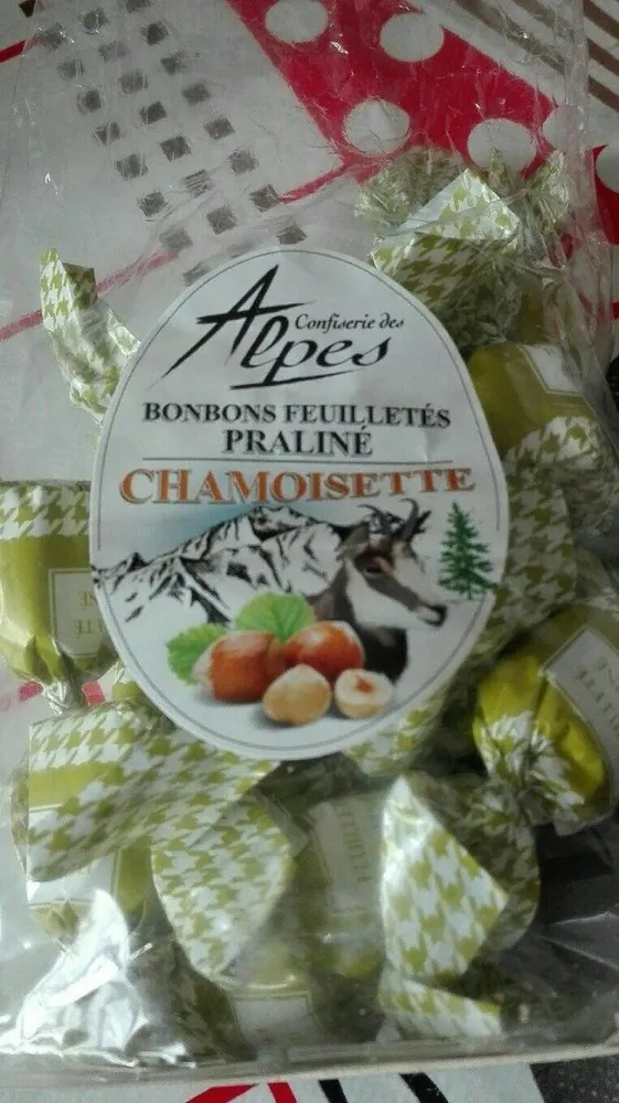 Bonbons feuilletés praliné chamoisette