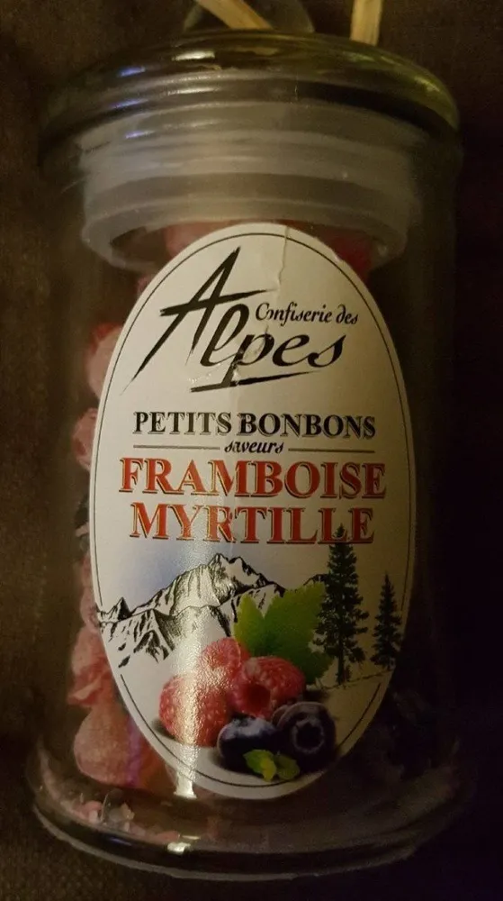 Petits bonbons saveurs framboise myrtille