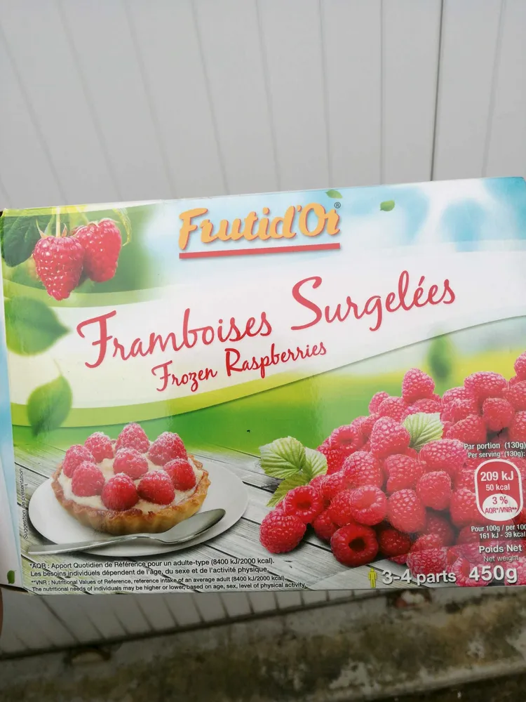 Framboises surgelées