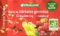 Barre de céréales germées cranberry et raisins bio