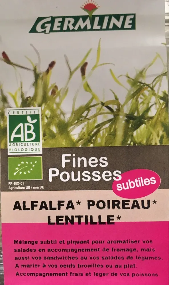 Germes D'alfalfa,poireau,lentilles Barq 75G