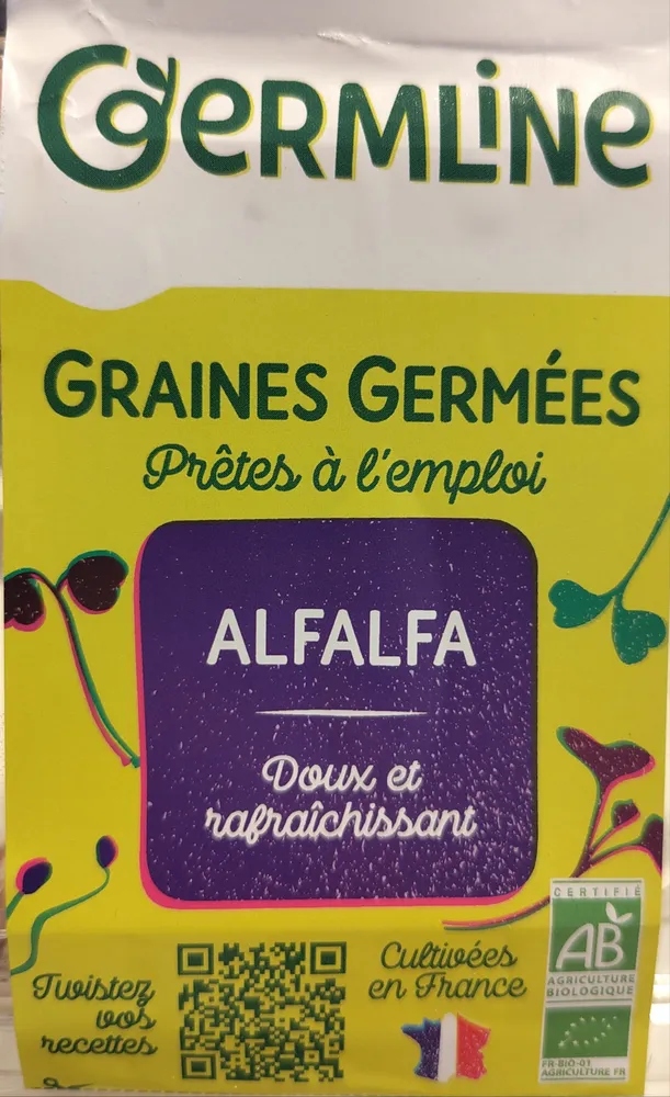 Graines germées alfalfa bio