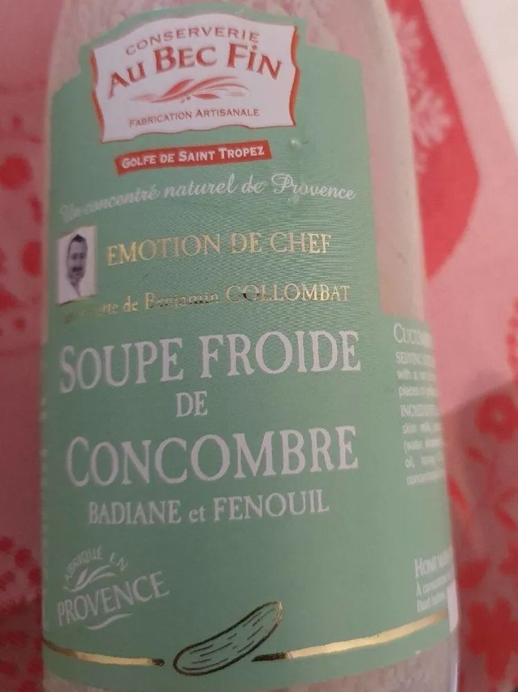 Soupe froide de concombre