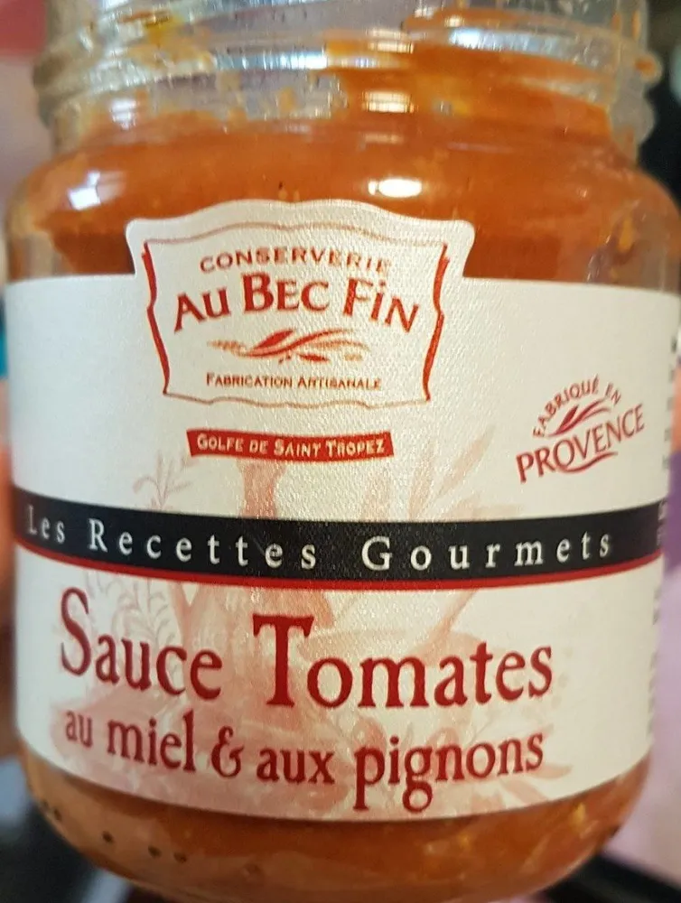 Sauce tomates au miel et aux pignons