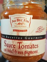 Sauce tomates au miel et aux pignons