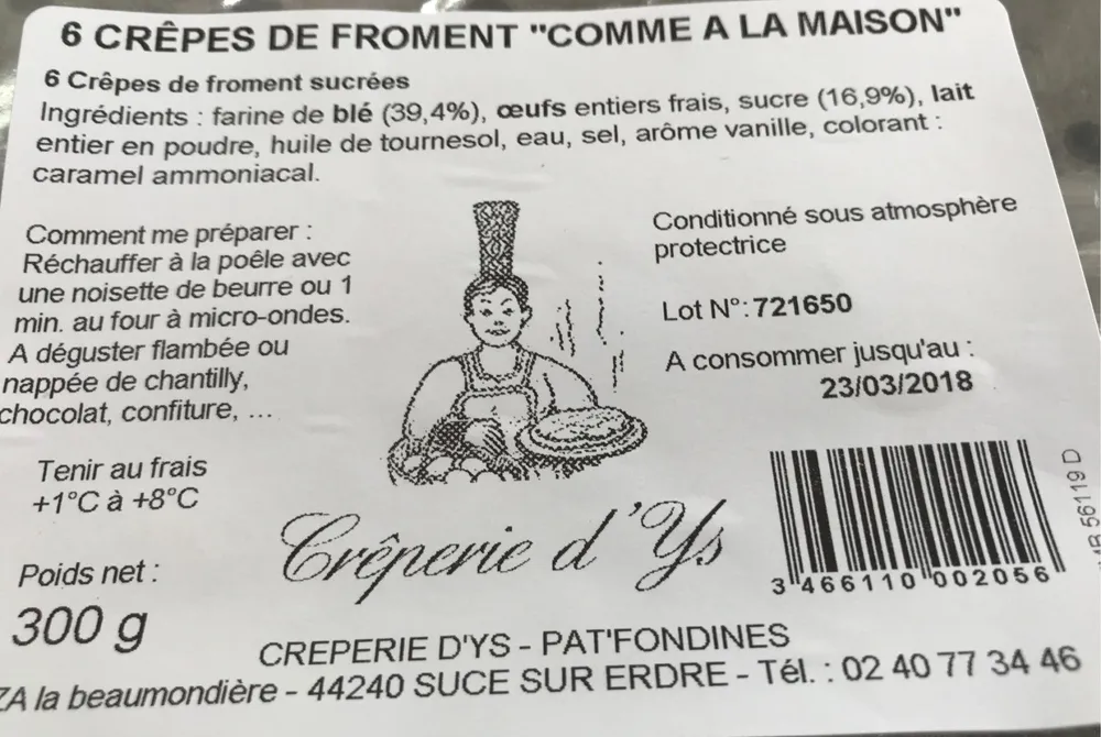 6 CRÊPES DE FROMENT