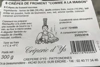 6 CRÊPES DE FROMENT