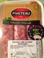 Grosses saucisses Piveteau Nature x3