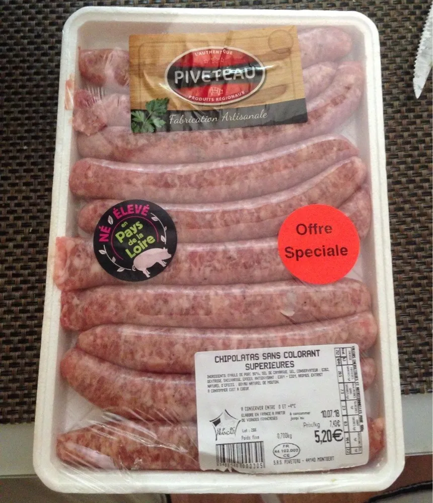 Chipolatas sans colorant superieures