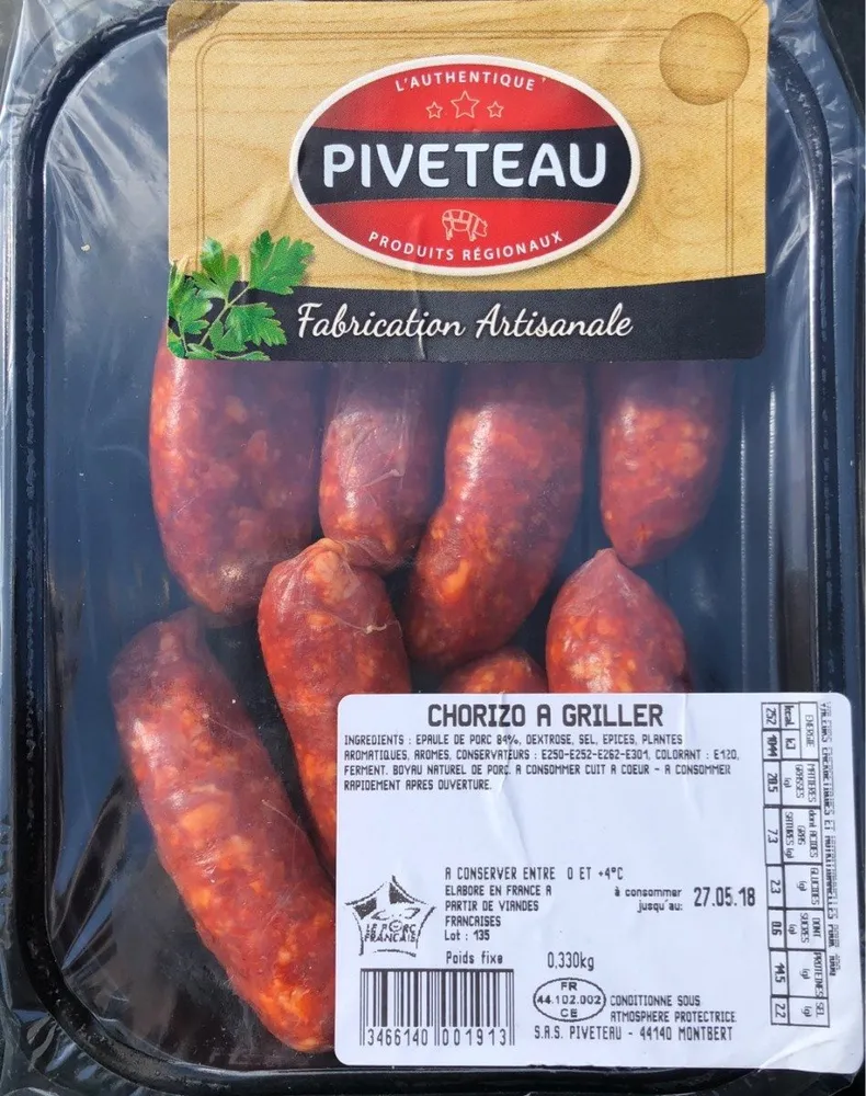 Chorizos étuvés à griller