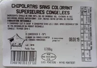 Chipolatas sans colorant supérieures congelées