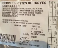 Andouillette de Troyes surgelées