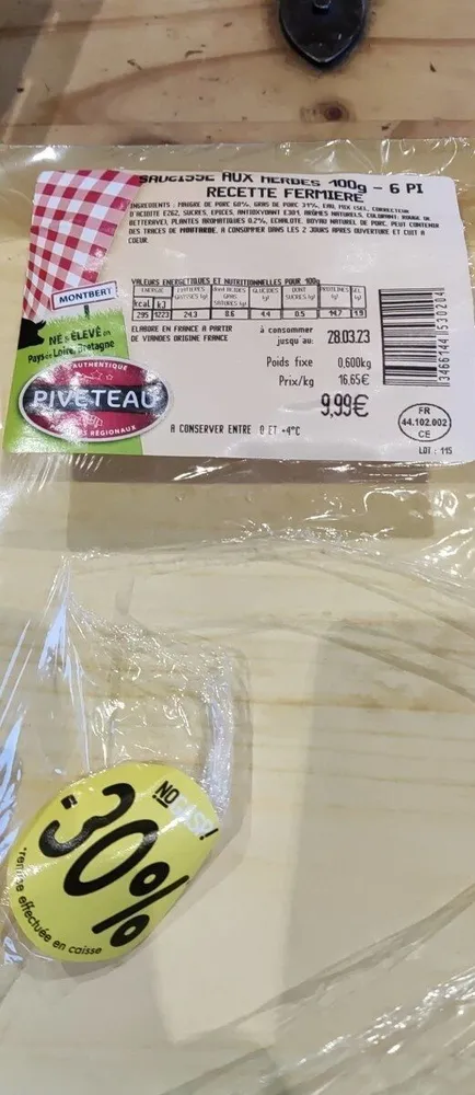 Saucisse aux herbes