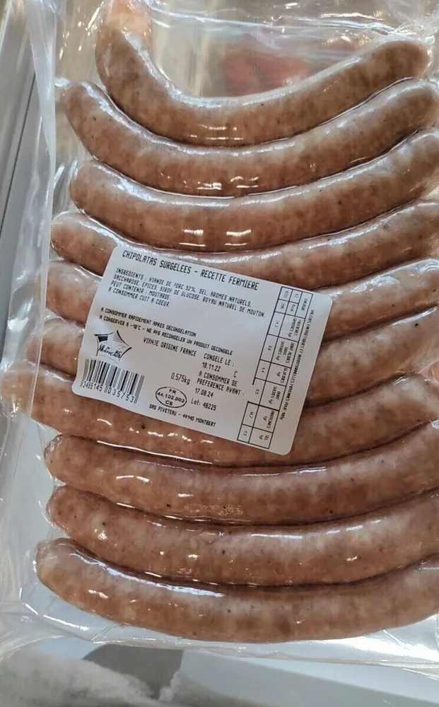 Chipolatas surgelées recette fermière