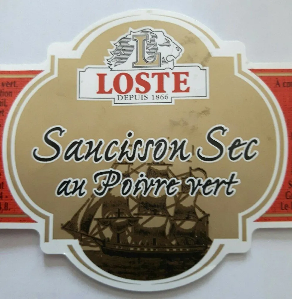 Saucison sec au poivre vert