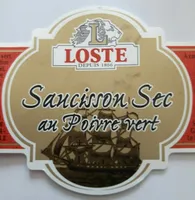 Saucison sec au poivre vert