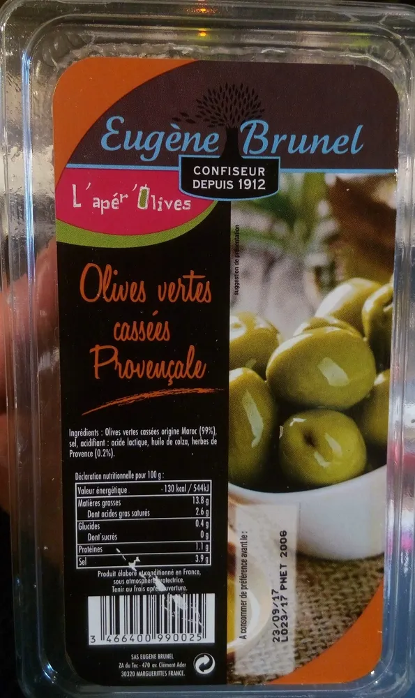 Olives Vertes Cassées Provençale