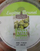 Olives vertes cassées ail persil