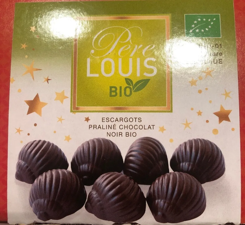 Escargots praliné chocolat noir bio