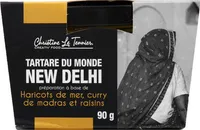 Tartare du monde New Delhi haricots de mer, curry et raisins