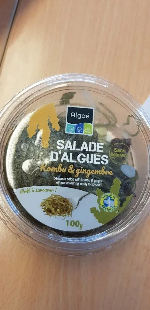 Salade d'algues kombu et gingembre