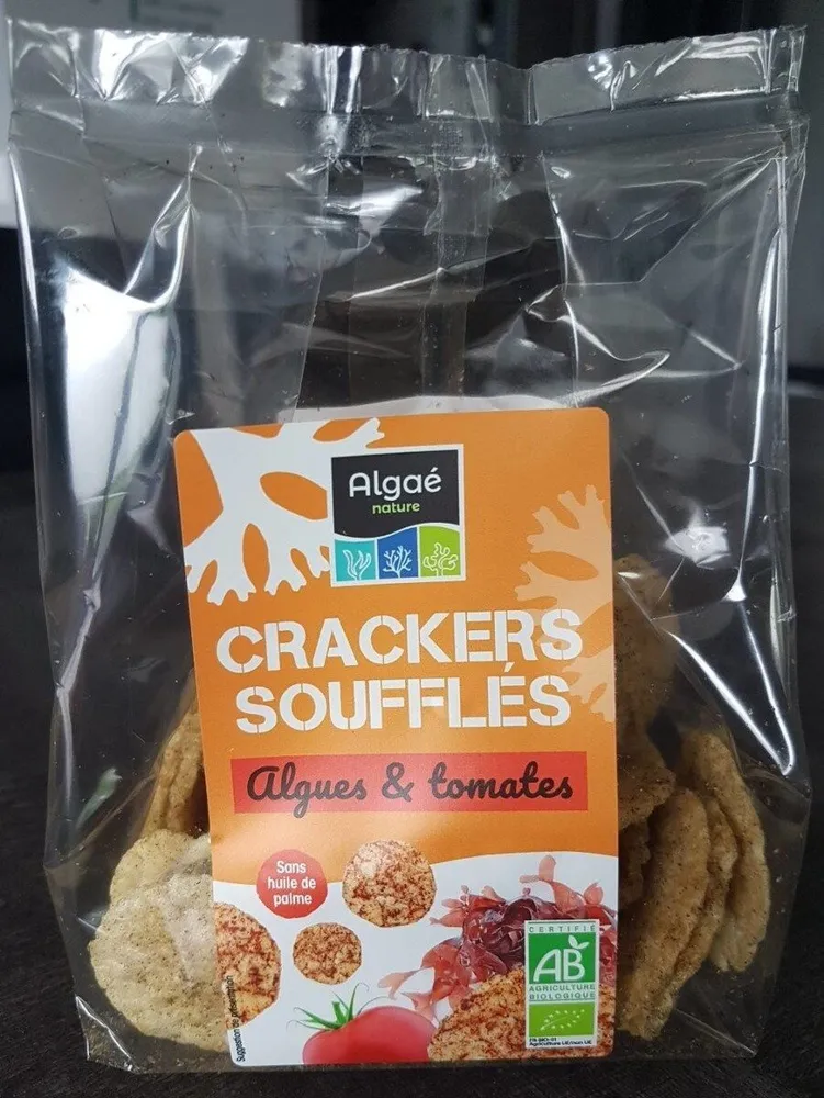 Crackers soufflés algues et tomates