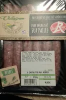 Saucisses de qualité supérieure. Porc engraissé sur paille