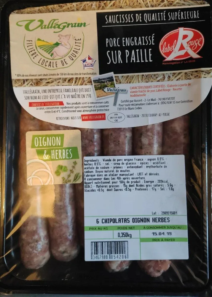 Chipolatas oignons herbes