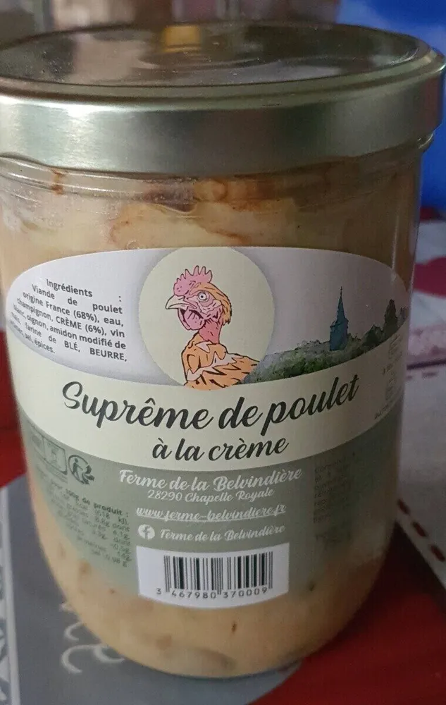 Suprême de poulet à la crème