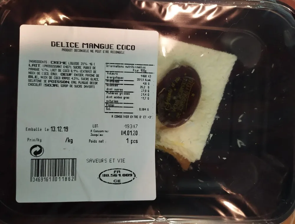 Délice mangue coco
