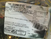 Porc Colombo et riz cuisiné