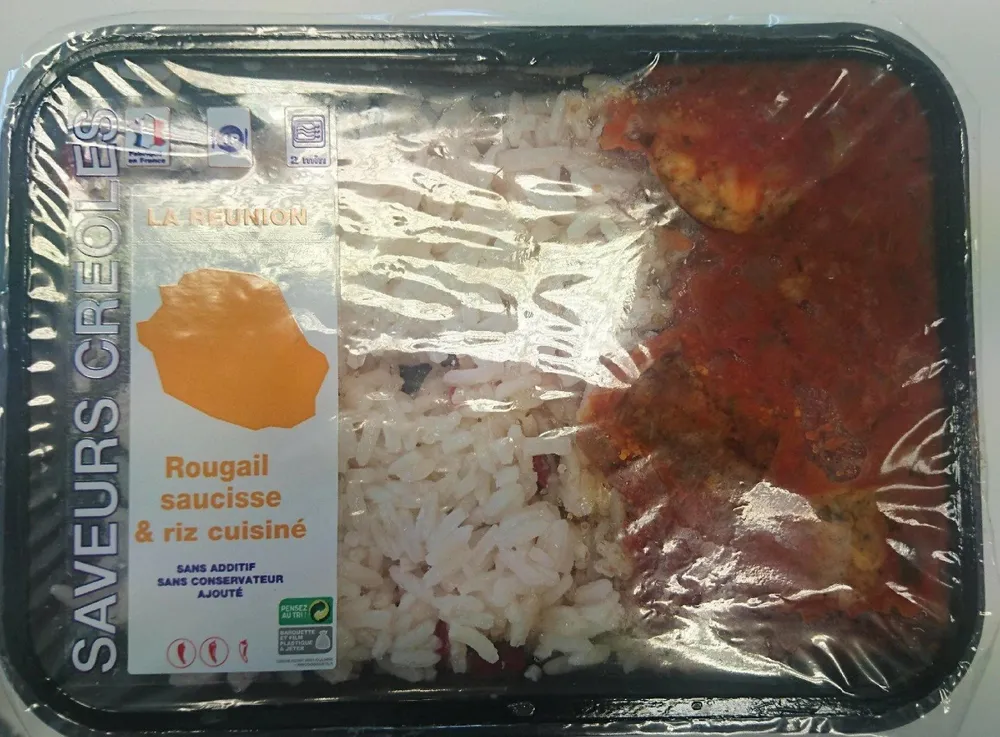 Rougail saucisse & riz cuisiné