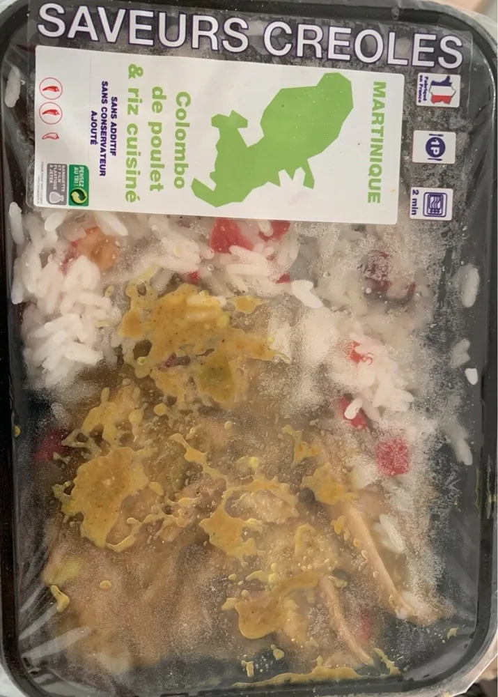 Colombo de poulet et riz cuisine