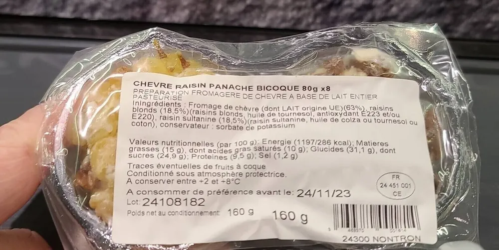 Chèvre raisin panaché